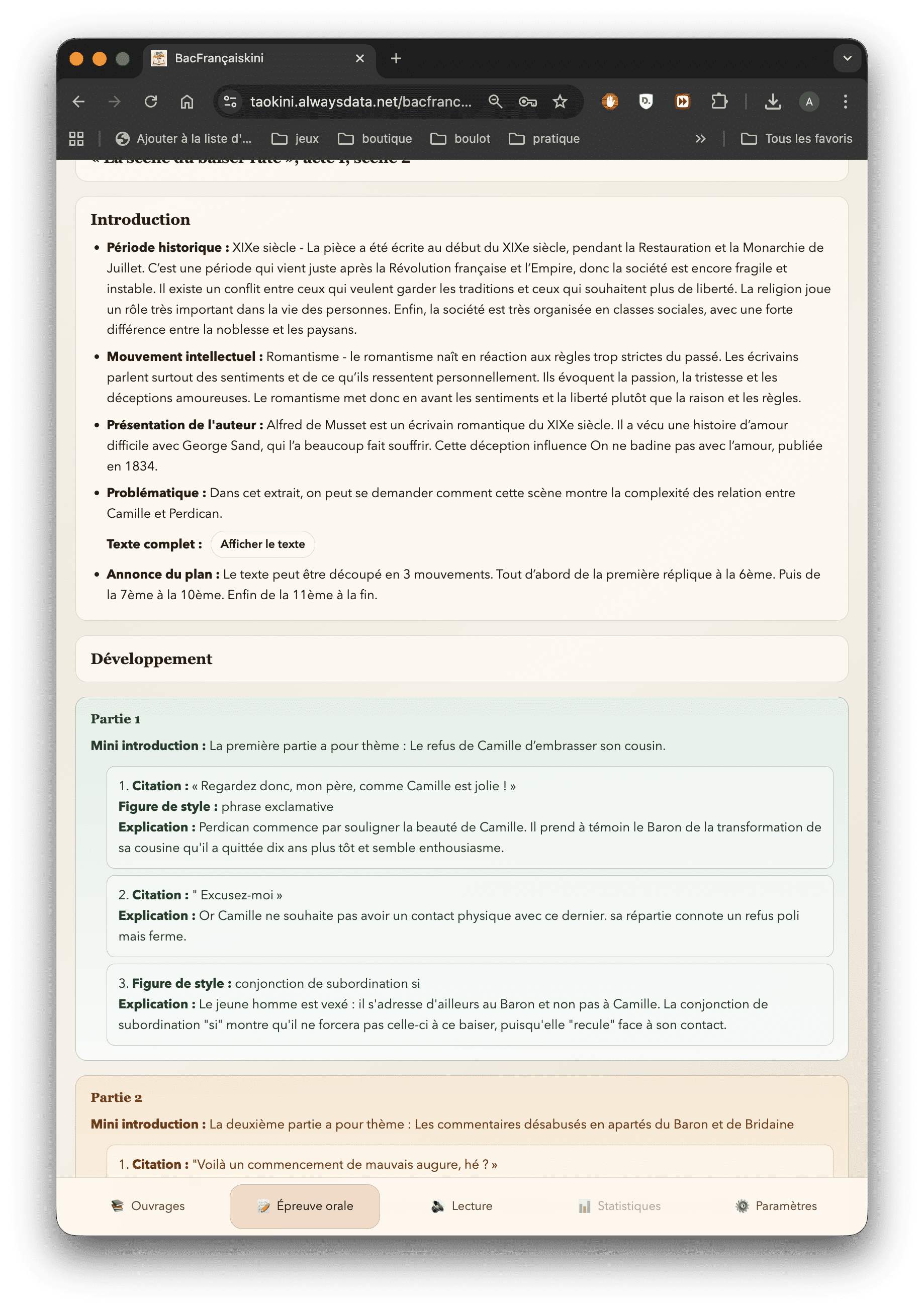 Fiche de révision BacFrancaisKini