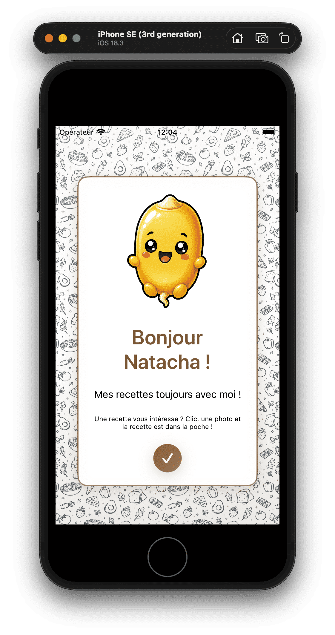 Ajout de recette Miaam sur iPhone
